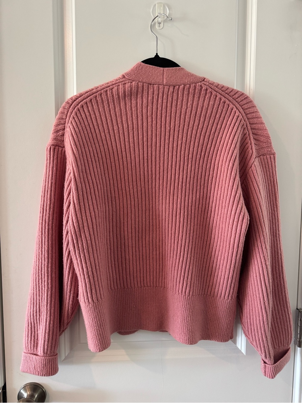 H&M Dusty Rose Ribbed Button-Front Cardigan - Picture 3 of 4